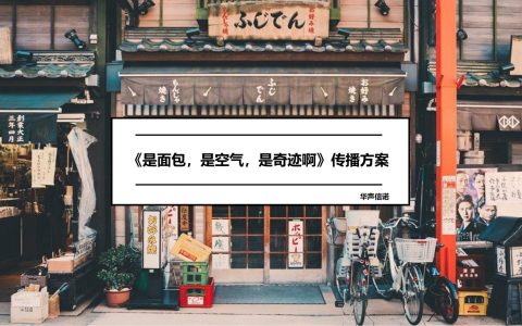 《是面包，是空气，是奇迹啊》传播方案