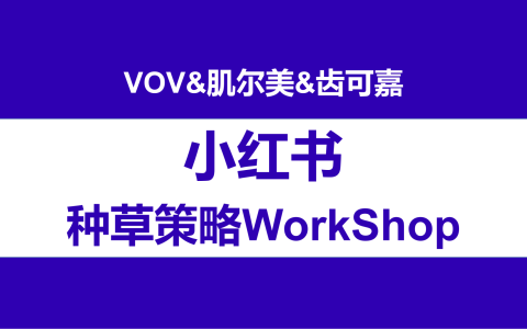 【美妆品牌】VOV&肌尔美&齿可嘉小红书传播策略Work Shop