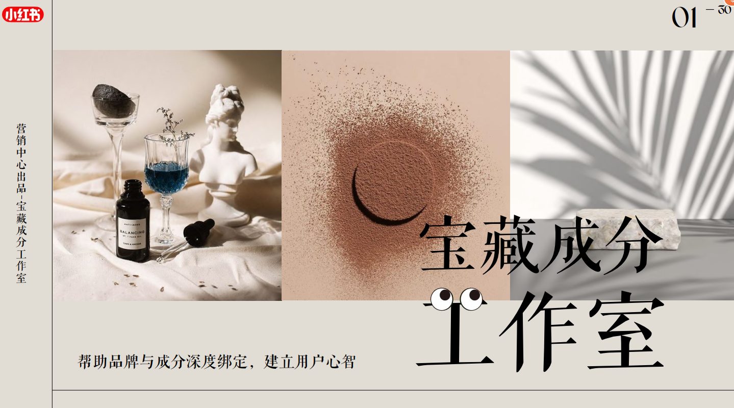 2023小红书《宝藏成分工作室》帮助品牌与成分深度绑定，建立用户心智