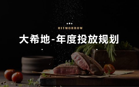 牛排品牌大希地小红书年度投放方案