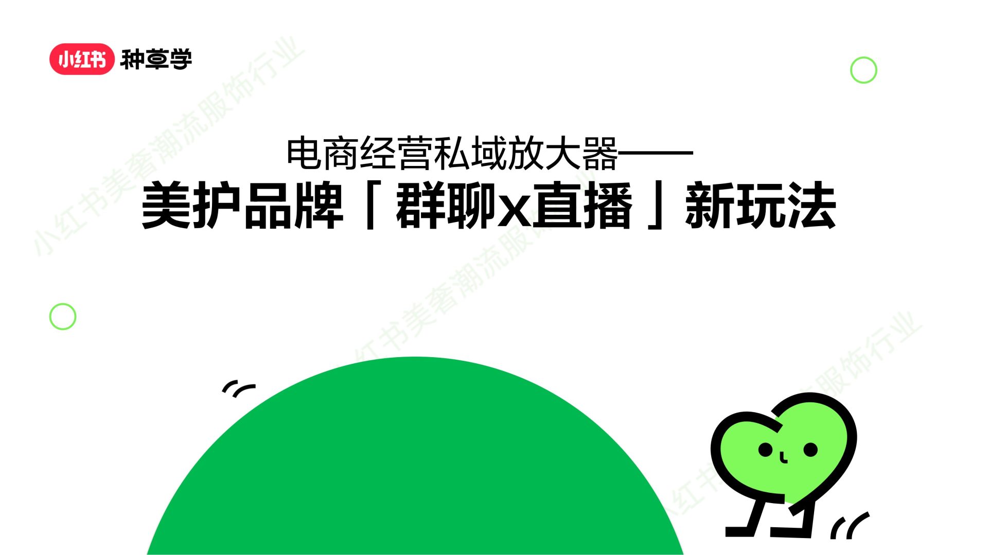 【小红书课件】电商经营私域放大器，小红书美护品牌「群聊x直播」新玩法