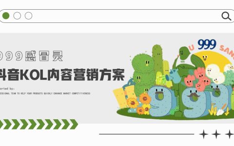 999感冒灵抖音KOL内容营销方案