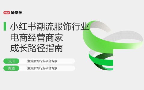 小红书潮流服饰行业：电商经营商家成长路径指南