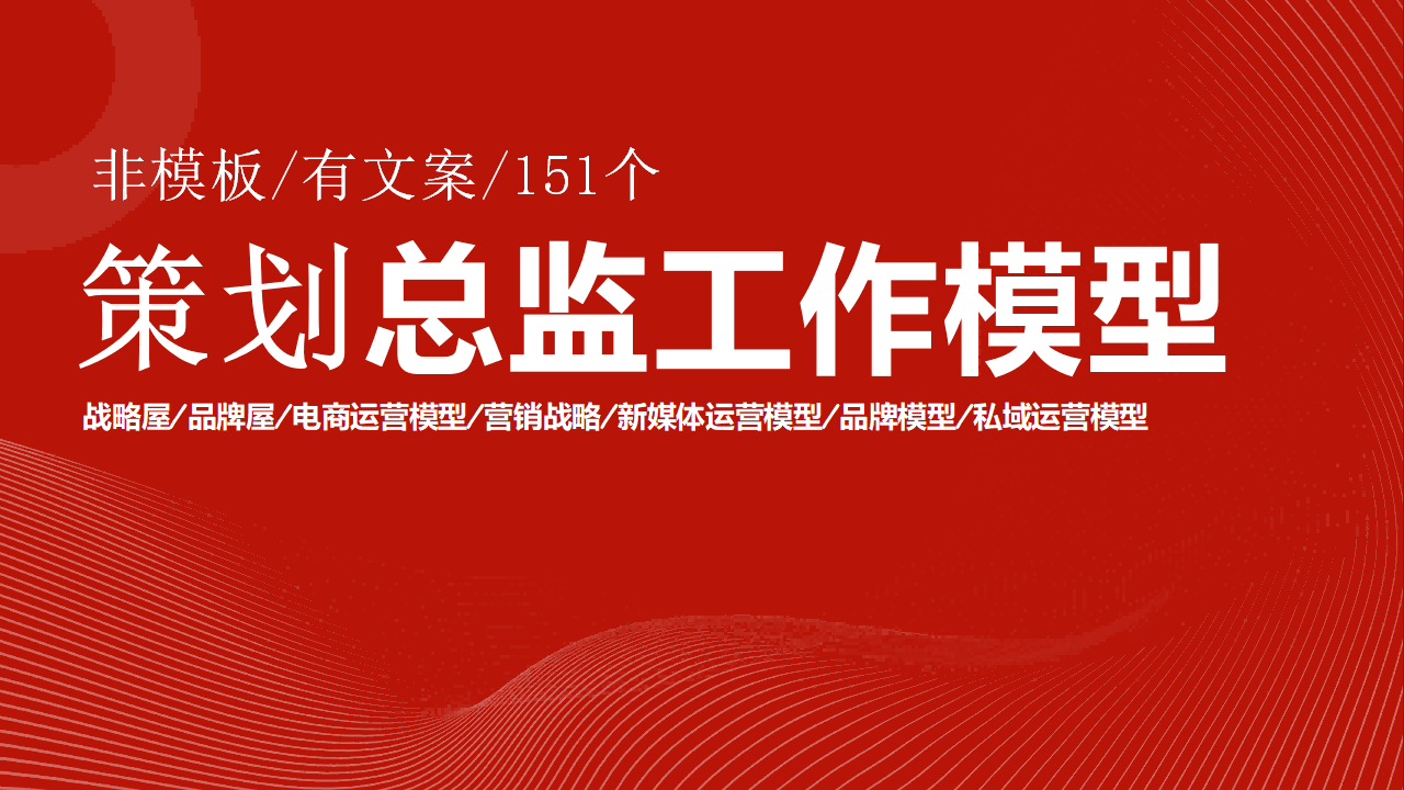策划总监工作模型（156P）