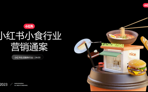 ⭕2024小红书小食行业营销通案