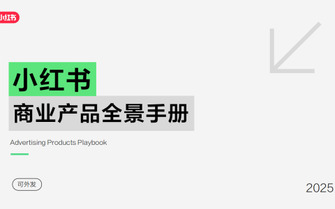 🆓2025小红书商业产品全景手册