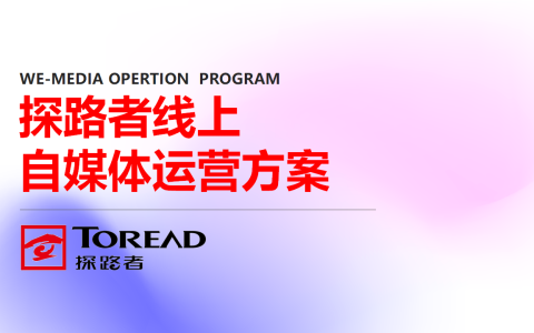 🆓2025户外品牌探路者线上新媒体运营方案