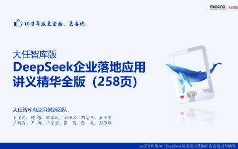 ⭐DeepSeek企业落地应用讲义精华全版