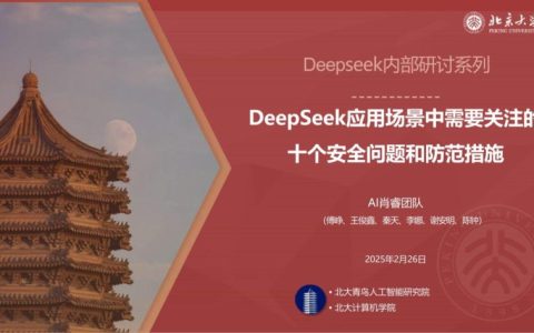 ⭐北京大学出品：Deepseek应用场景中需要关注的十个安全问题和防范措施