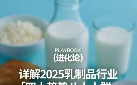 ⭐小红书2025乳制品行业四大趋势八大人群