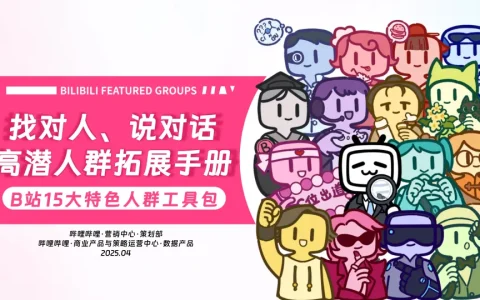 ⭕2025年B站15大特色人群工具包