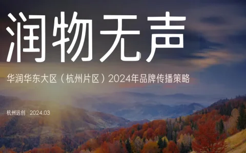 ⭕华润华东大区(杭州片区)2024年品牌传播策略