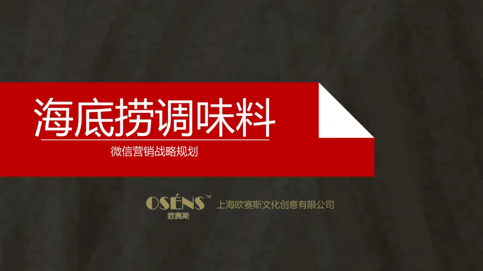 ⭕海底捞品牌微信营销战略规划策划方案-欧塞斯