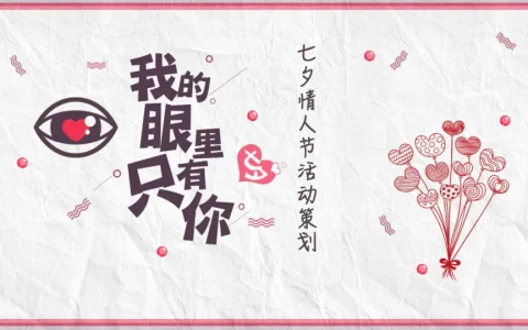 ⭐“我的眼里只有你”七夕情人节活动策划