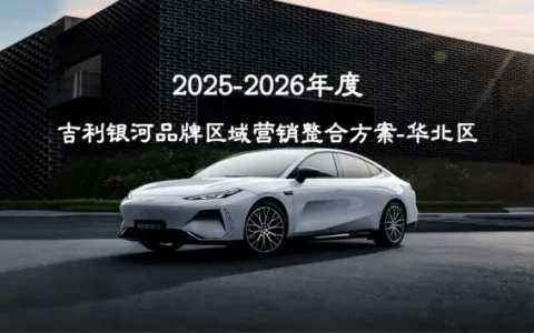 ⭐2025-2026吉利银河区域营销整合方案