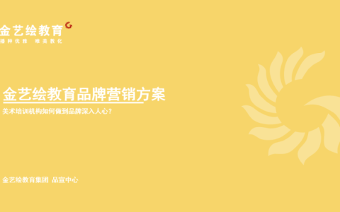 ⭐美术培训机构 - 金艺绘教育品牌营销方案