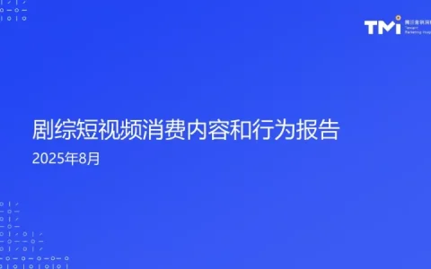 ⭕2025年剧综短视频消费内容和行为报告