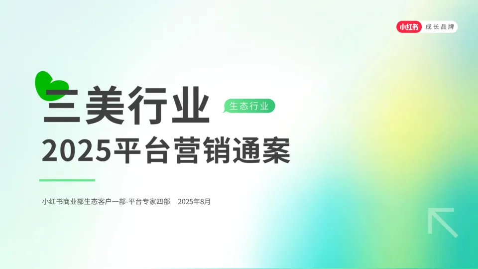 三美行业2025平台营销通案
