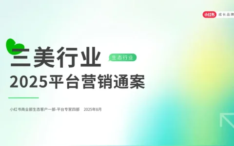 三美行业2025平台营销通案