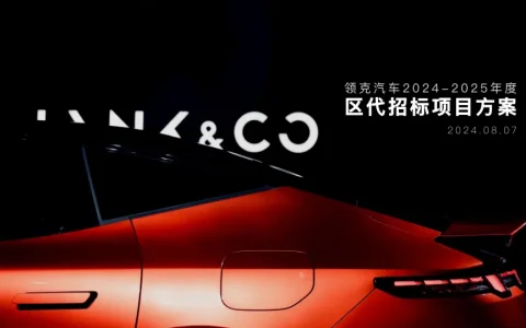 ⭕领克汽车2024-2025年度区代招标项目方案