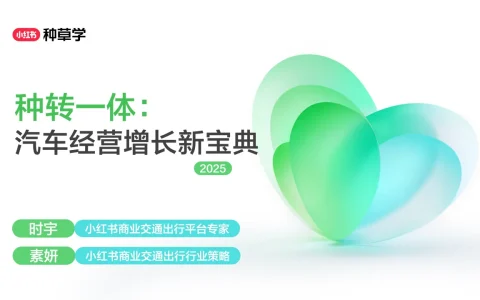 ⭕2025小红书双11-汽车行业增长攻略