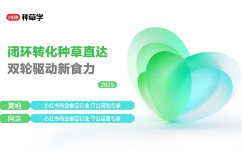 ⭕2025小红书双11-食品行业增长攻略