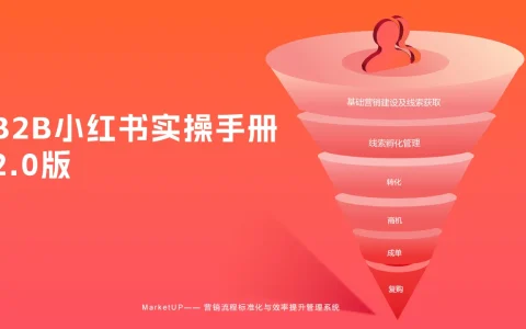 ⭐B2B小红书实操手册2.0版