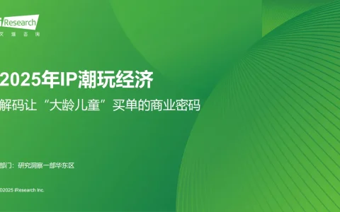 ⭐2025年IP潮玩经济研究报告