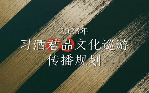 ⭐习酒君品文化巡游传播方案