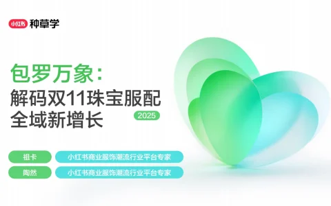 ⭕2025小红书双11-珠宝&箱包&服配行业增长攻略
