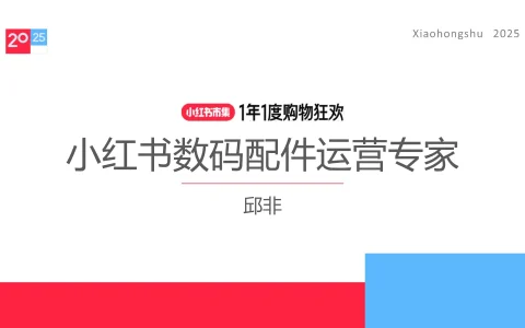 ⭐2025小红书电商双11-数码配件行业运营指南