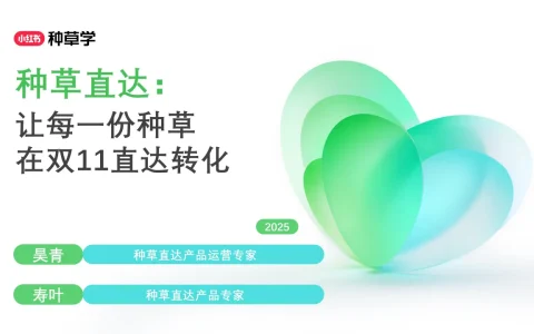 ⭕2025小红书种草直达：双11站外电商增长攻略