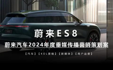⭕蔚来汽车2024年度垂媒传播营销策划案